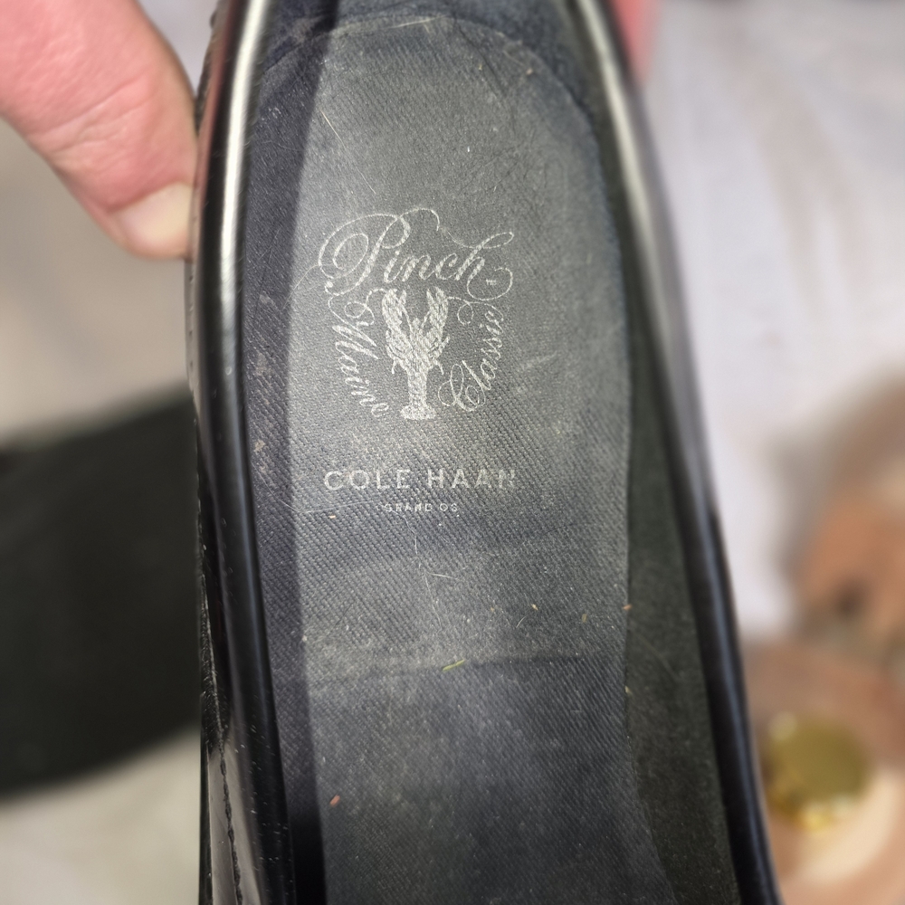 Cole Haan Black Leather Penny Loafers - Picture 6 of 7